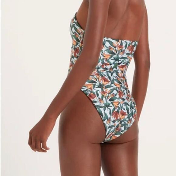 Floral Print One Piece Swimsuit - Picture 6 of 16